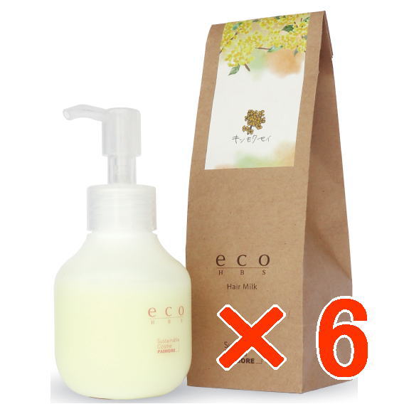 【送料無料】 パイモア エコエイチビーエス ヘアミルク 80ml キンモクセイ 【6個セット】／ 美容室専売品　ヘアミルク