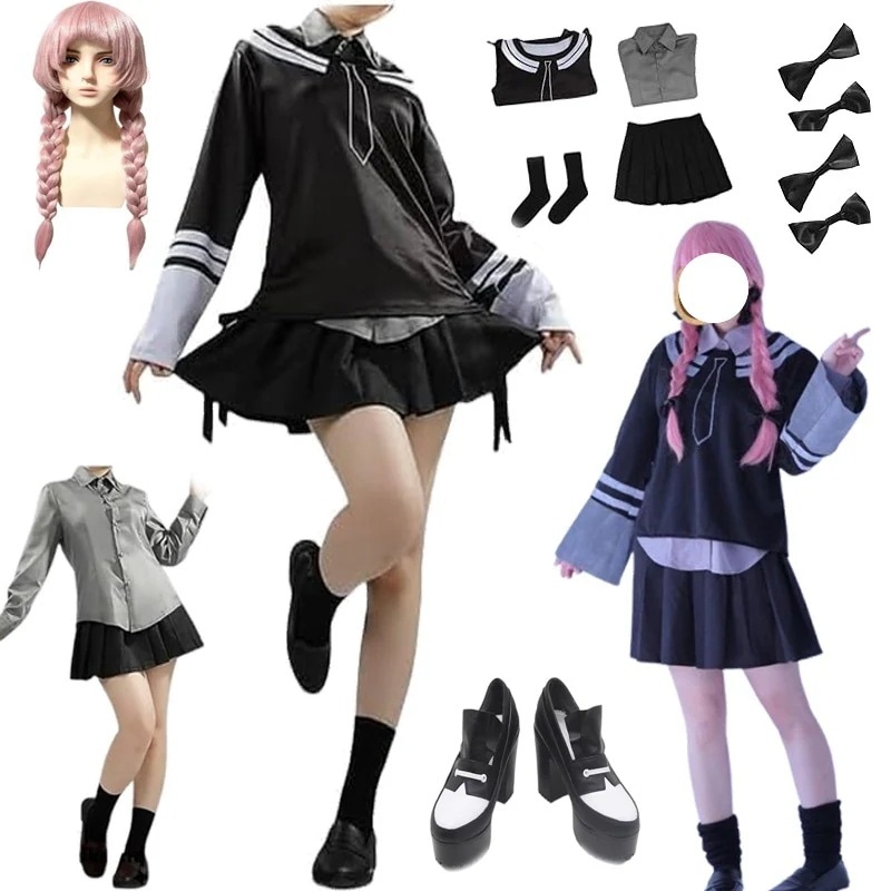 周央サンゴ コスプレ 衣装 すおうさんご コスプレ 七次元生徒会 周央サンゴ コスプレ 生徒会 髪飾り&靴下付き 「ウイッグ＆靴」追加可能