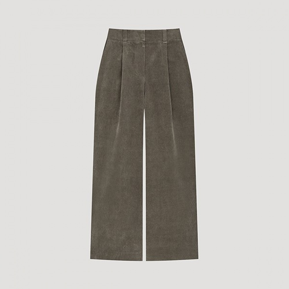 (Shes Miss) コーデュロイワンタックワイドパンツ_swwslo42860_GR