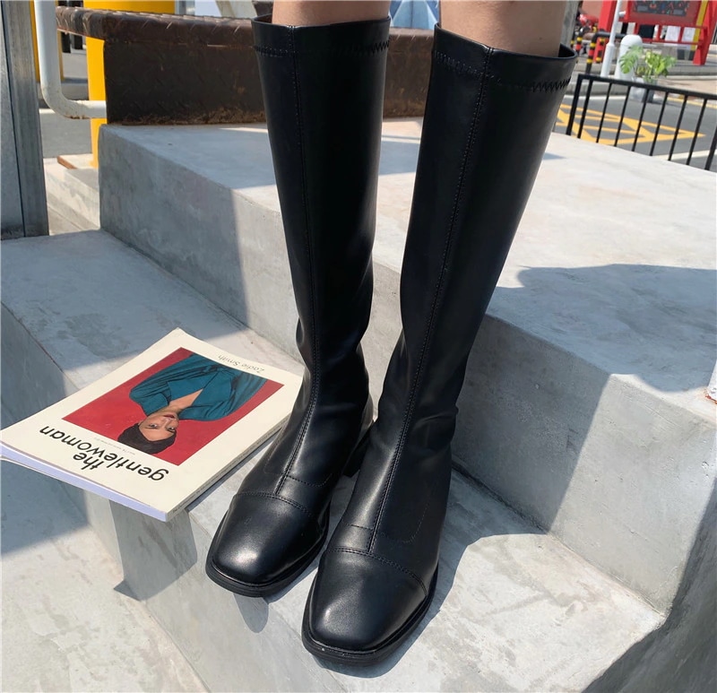 ブーツ レディースシューズ ロングブーツ 3cmヒール ローヒール かわいい 大人可愛い シンプル 大人 上品 おしゃれ お洒落 かっこいい 大人っぽい メンズライク 無地 春 秋 冬 10代 20代