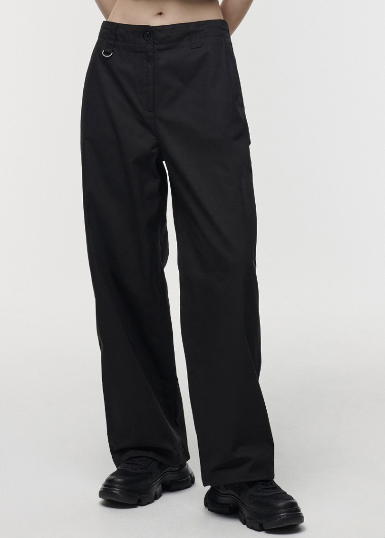 Musinsa Standard Womens Wide Carpenter Pants Black