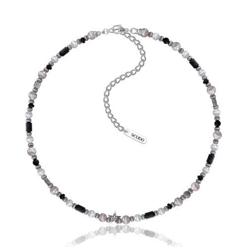 【SCUDO】 Black Ashy Pink Sea Star Necklace 正規品