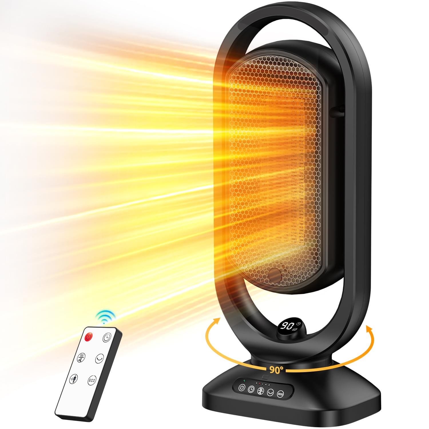 Bexeze セラミックヒーター 【ECO知能恒温 節電対策】 セラミックファンヒーター 暖房器具 省エネ 電気 ファンヒーター 左右自動首振り 3段階温度調整 500W/800W/1200W 切り忘