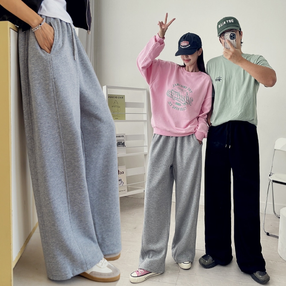 (NAK21) 3タイプユニセックスワイドバンディングパンツ DM43-P-18