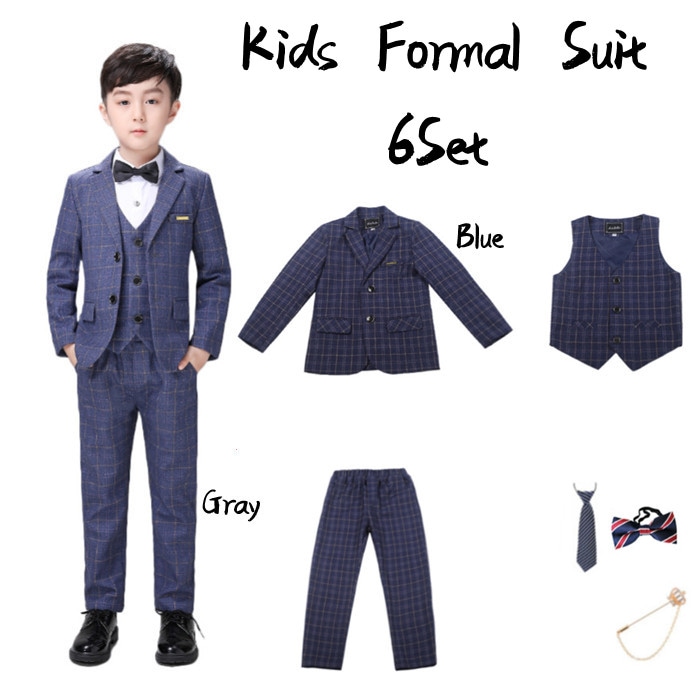 6点セット 子子供 スーツ キッズ スーツ 男の子 フォーマルスーツ キッズスーツ 上下セット おしゃれ 七五三 入学式 卒業式 結婚式 キッズ 子供 スーツ おしゃれ タキシード 子供服 キッズ 入