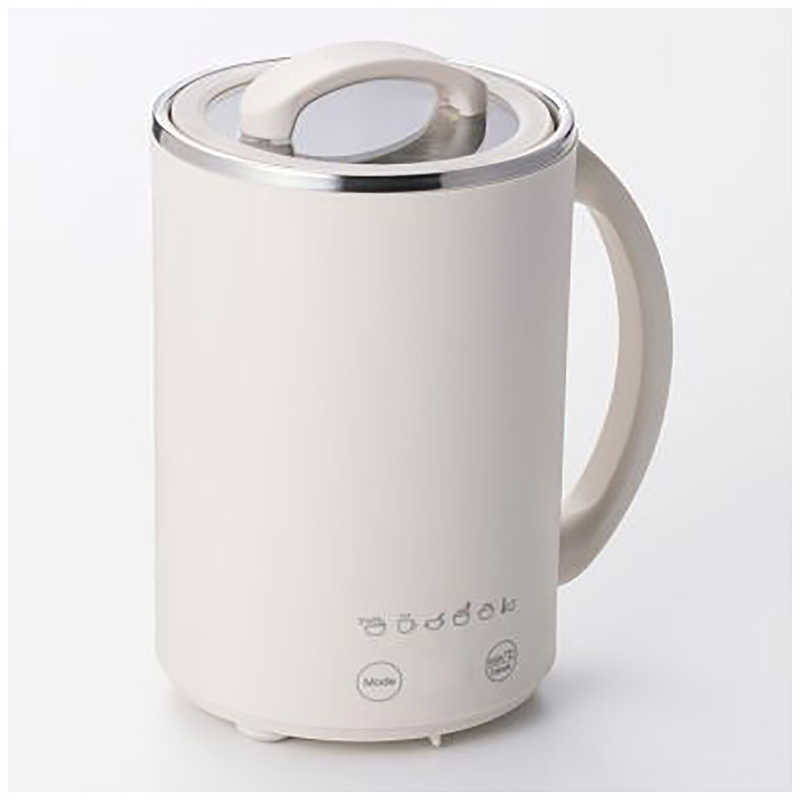 テスコム　マグカップ型 電気鍋 小型 500ml 大容量 1人用 旅行/出張/自宅/オフィス用 卓上調理 6モード 湯沸かし 保温 煮込み Cook Mug plus ベージュ　TGM30A-C