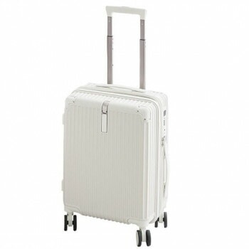 CICIBELLA（シシベラ）　多機能スーツケース　Mサイズ　（約70L/4～7泊）　アイボリーホワイト