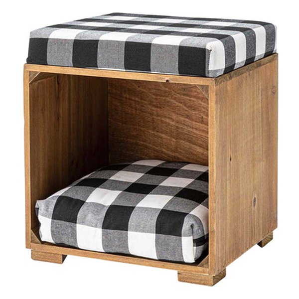 ペットスツール チェック柄 幅34×奥行き29.5×高さ39cm PET-169B