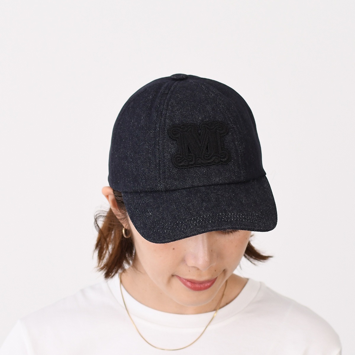 Max Mara マックスマーラ 帽子 LELLA レッラ デニム ベースボール キャップ 4576065106001 レディース ブルー デニム