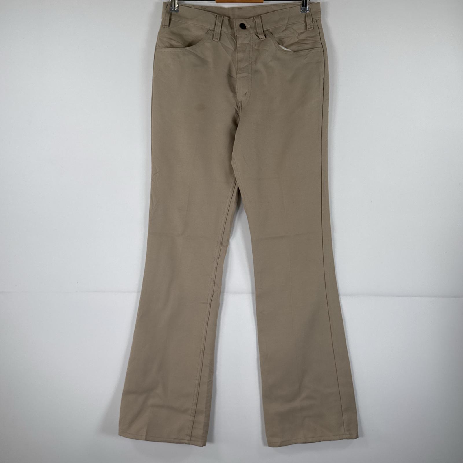 古着 80s/80年代 ヴィンテージ スラックスパンツ ランチャーパンツ フレア ブーツカット ポリエステル 42TALON w32 L33 ベージュ メンズ 5,170円