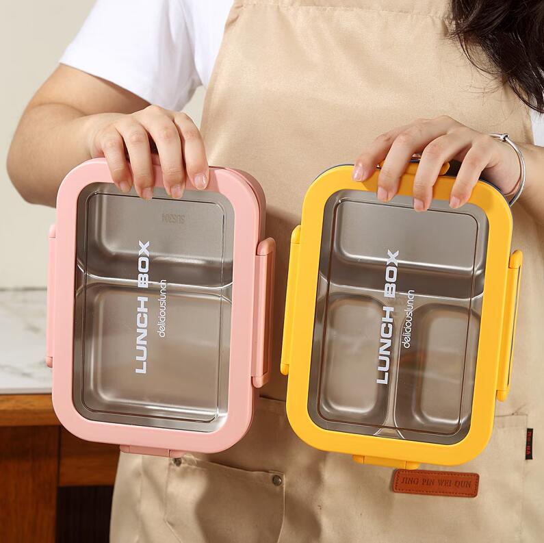 お弁当箱 電子レンジ対応の分隔式弁当箱 軽量304ステンレス鋼保温弁当箱