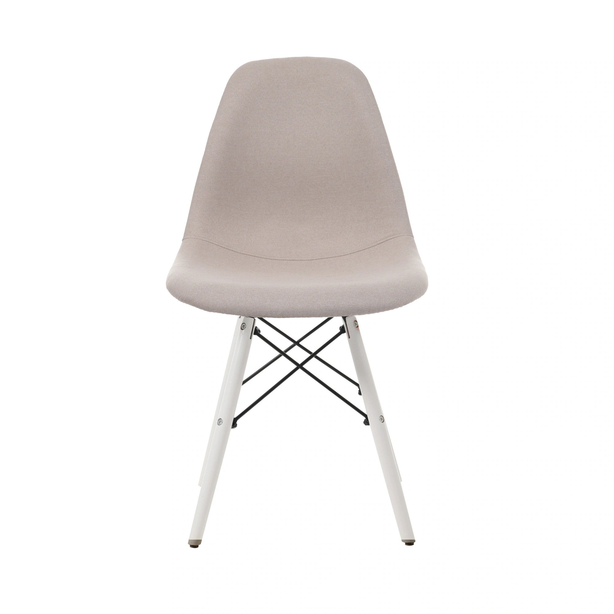 1998【4脚】【グレージュ座面＆ホワイト脚】【ファブリック】 イームズチェア リプロダクト ダイニングチェア ダイニングチェアー イームズチェア DSW eames イームズ チェアー