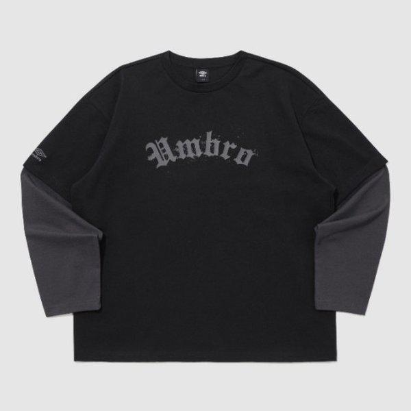 長袖Tシャツ VQA UR121CRL12-BLK U スポーティレイヤード長袖Tシャツ / BLACK
