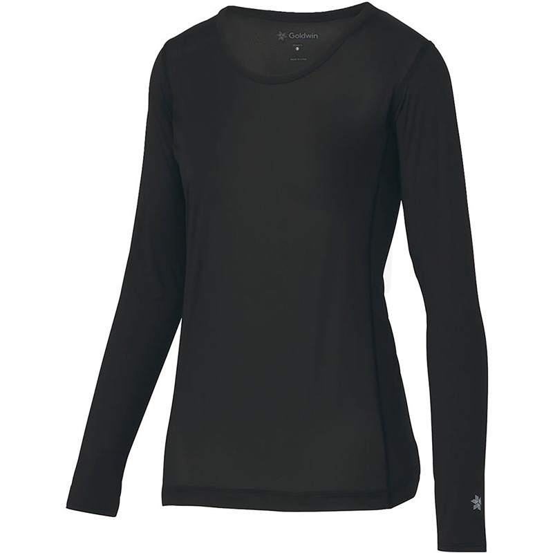 c3fit(シースリーフィット) COOL ROUNDNECK L/S ボディケアインナーシャツ W (gcw65102-bk)