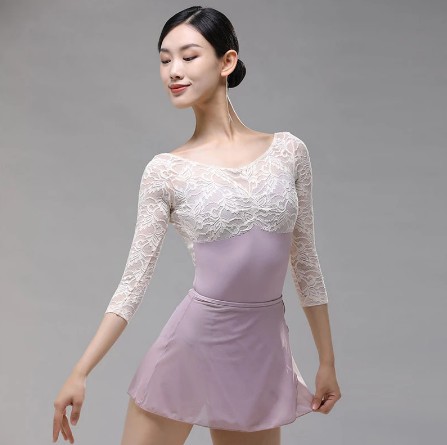 女性レオタード バレエダンスの練習服 大人 体操レオタード ボディスーツ バレリーナ ダンス服