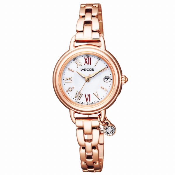 取寄品 正規品 CITIZEN シチズン ウィッカ KL0-561-15 wicca ラウンドフェイス 日付カレンダー レディース腕時計