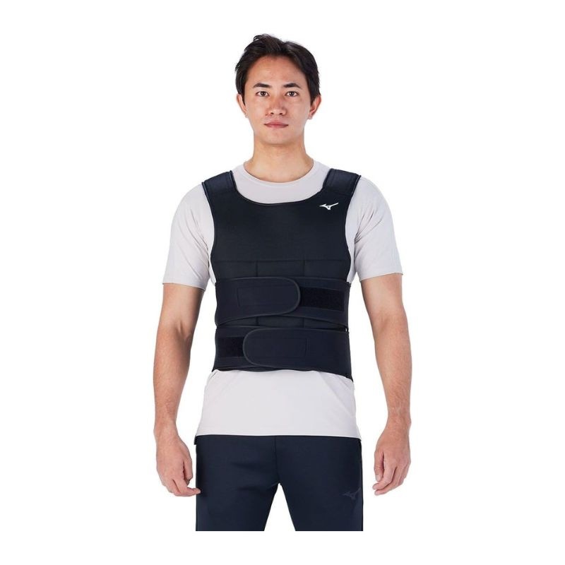 MIZUNO(ミズノ) トレーニング器具 ウエイトジャケット おもり18個付 重量調整可 最大負荷重量約10kg 脚・腰強化/体幹/下半身強化 C3JETB01