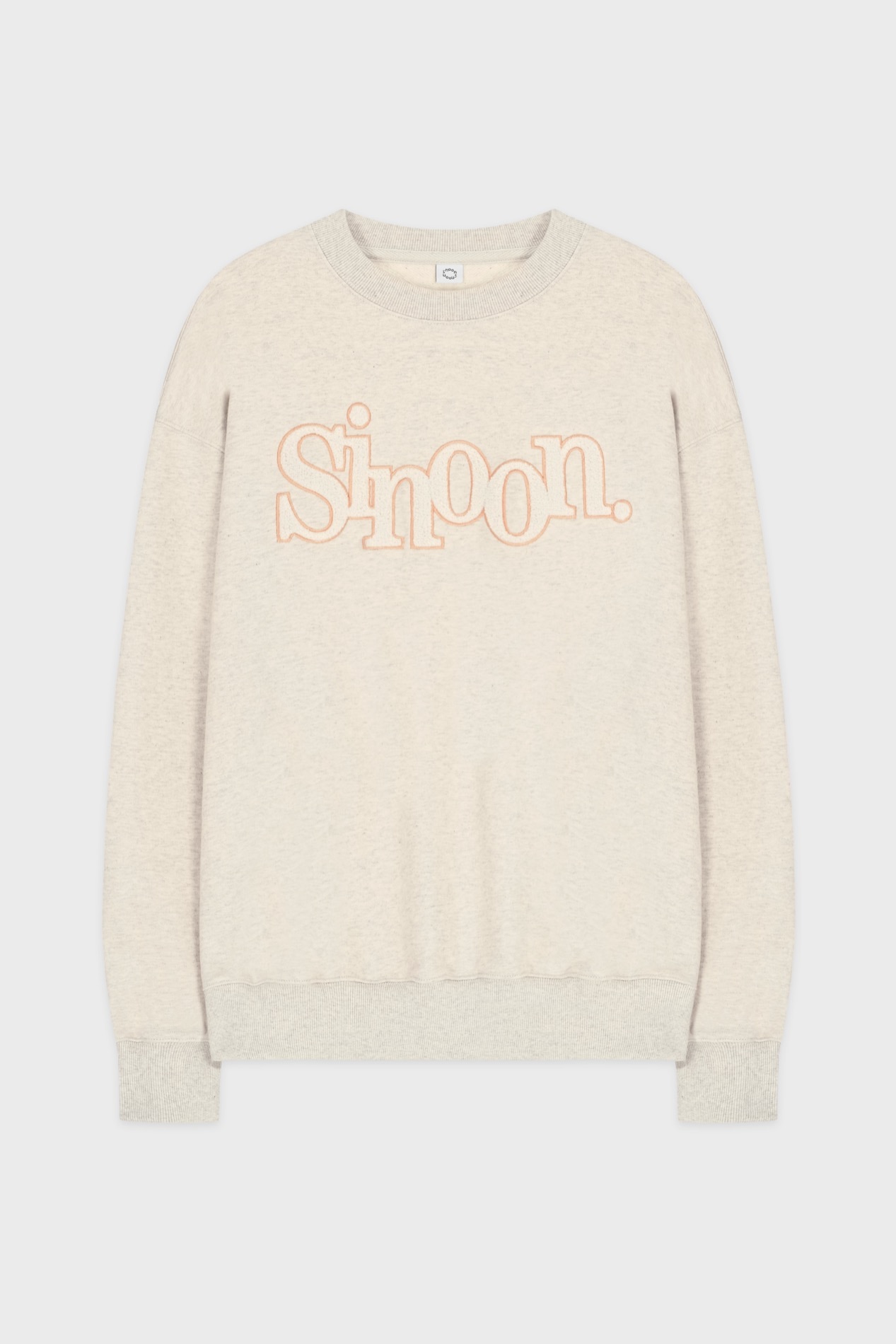 【SINOON】 BOUCLE LOGO SWEATSHIRT : OATMEAL