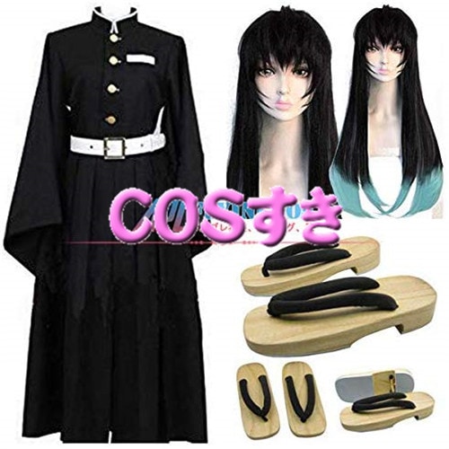 【新品開催 】ウイッグ靴付き 鬼殺隊隊服 時透無一郎（ときとうむいちろう） コスプレ衣装 コスチューム　cosplay 変装 ハロウイン