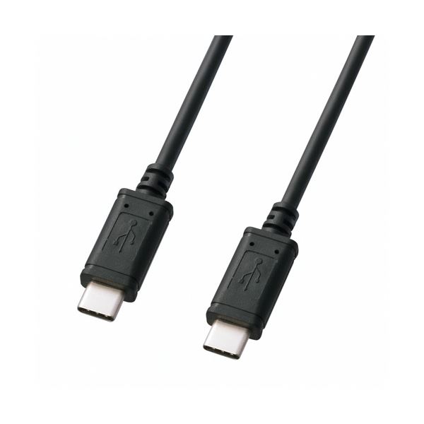 （まとめ） サンワサプライ USB2.0TypeCケーブル KU-CC20 (2セット)