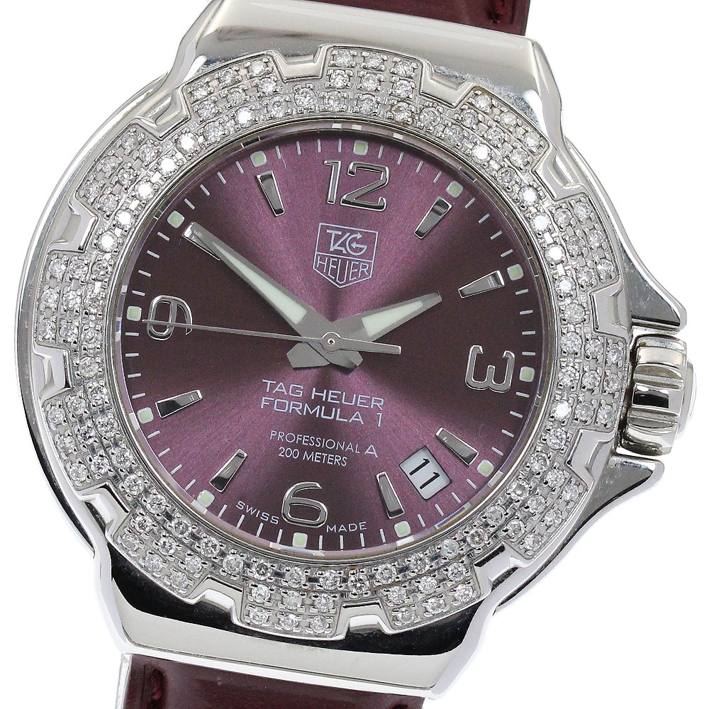 タグホイヤー TAG HEUER WAC1219 フォーミュラ1 デイト ダイヤベゼル クォーツ レディース _882594【中古】