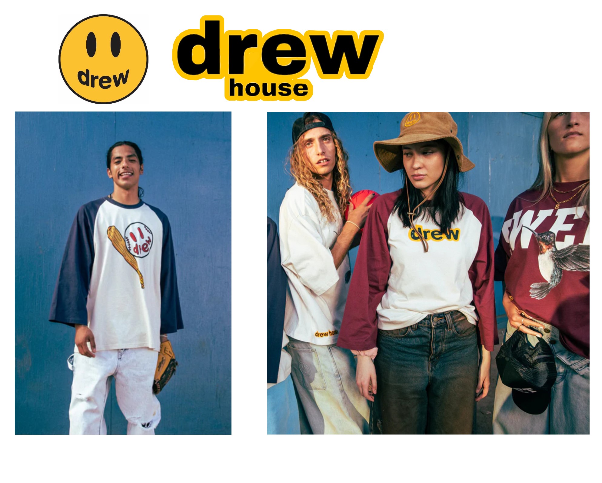 ランキング第1位 Drew house shirt t sleeve long logo smile Bieber Justin Tシャツ ランキング第1位 Drew house shirt t sleeve long logo smile Bieber Justin Tシャツ