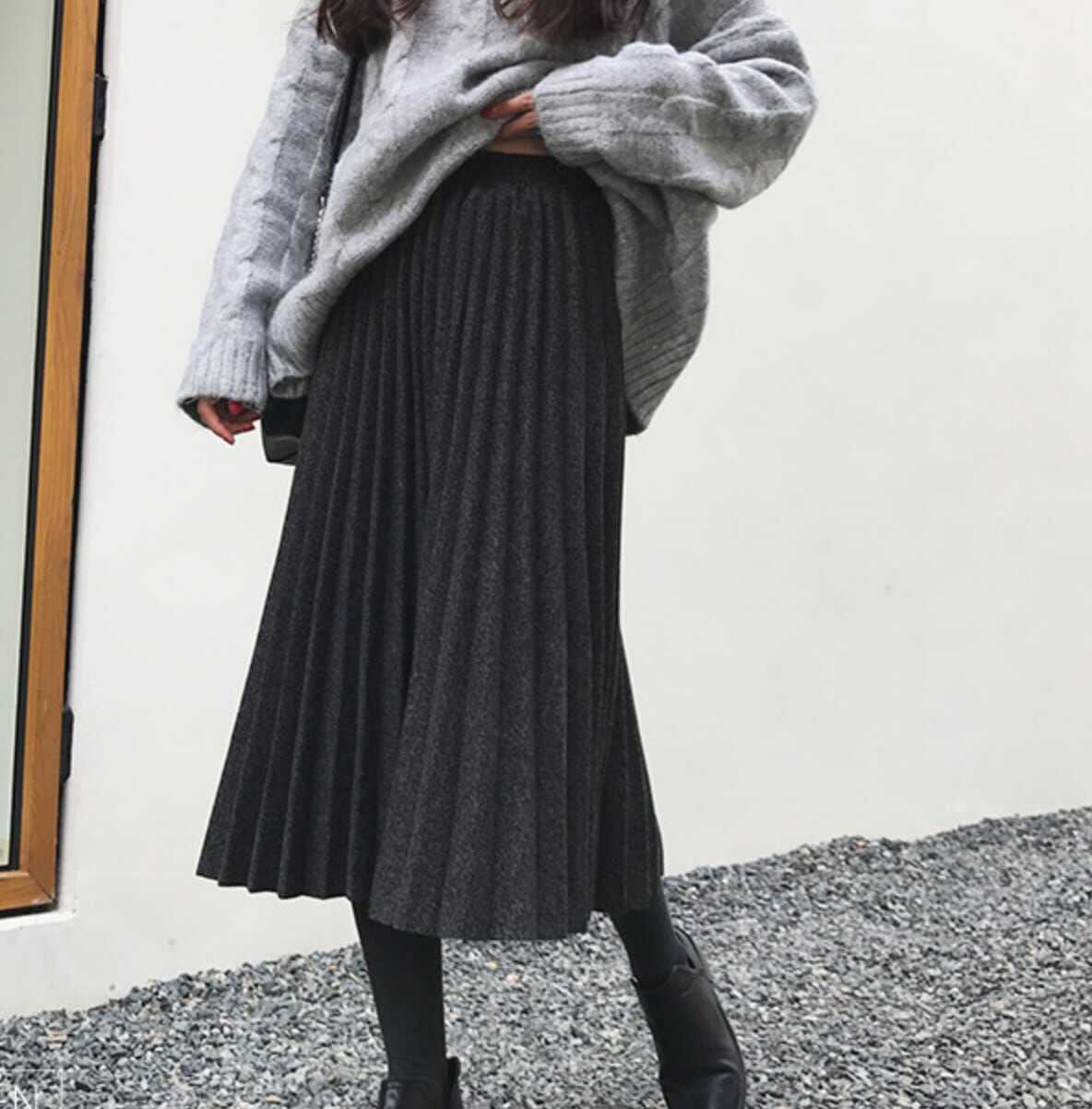 ボトムス ボトム おすすめ おしゃれ お洒落 激安 安い プチプラ スカート プリーツ スカート ロング スカート ハイ ウエスト Ａライン ミモレ 丈 マキシ丈 アンクル丈 lbot043