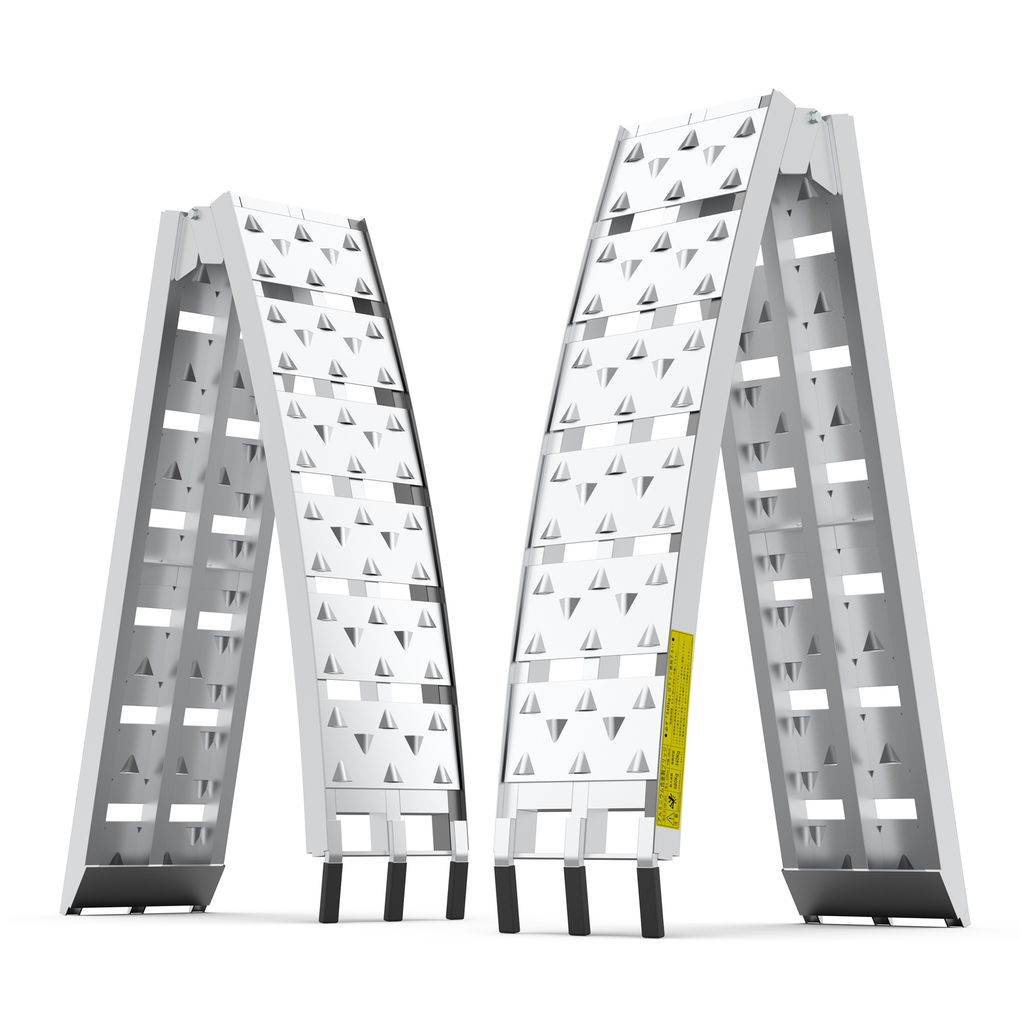 【国内即発送/送 料無料】アルミブリッジ　自転車バイク農機具の運搬に　アルミラダー 　耐荷重680KG　2本セット　ラダーレール-130