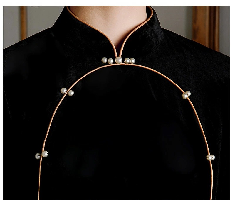 アオザイ チャイナドレス 長袖 チャイナ服 ワンピース チャイナワンピース チャイナドレス マキシ Aラインワンピース 長袖ドレス エレガント 上品 花柄ドレス 中華風 大きいサイズ お呼ばれ 4XL