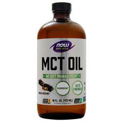 NOW　MCTオイル（中鎖トリグリセリドオイル） バニラヘーゼルナッツ　473ml（16液量オンス）