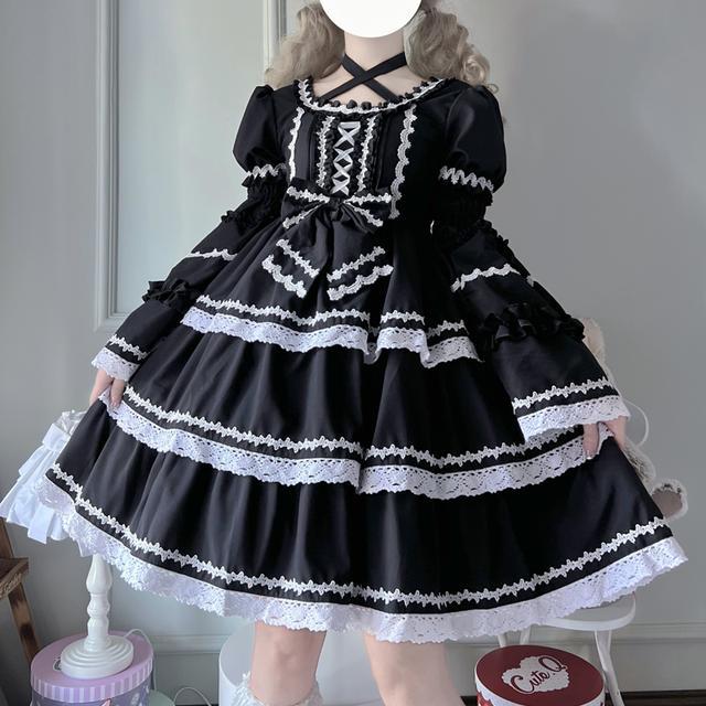 パーティードレス ロリータ洋装ロリーさん半袖着脱可能opワンピース