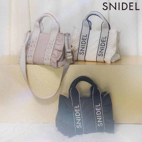 【SALE30%OFF】 【即納】 スナイデル SNIDEL バッグ 24秋冬 フリルキルティングロゴバッグ 小物 ハンドバッグ ショルダーバッグ 2way ロゴ 刺繍 ギフト swgb245609