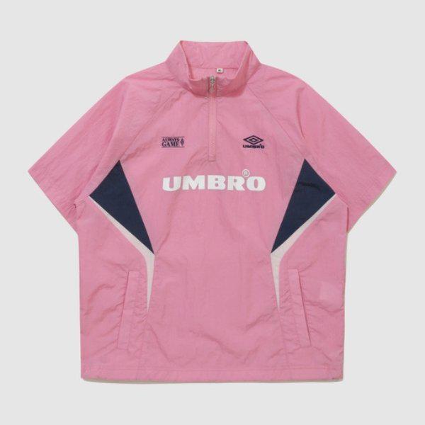 ジャケット NQK UQ223CWT52-PNK BLOKE 半袖スタンドネックアノラック / PINK