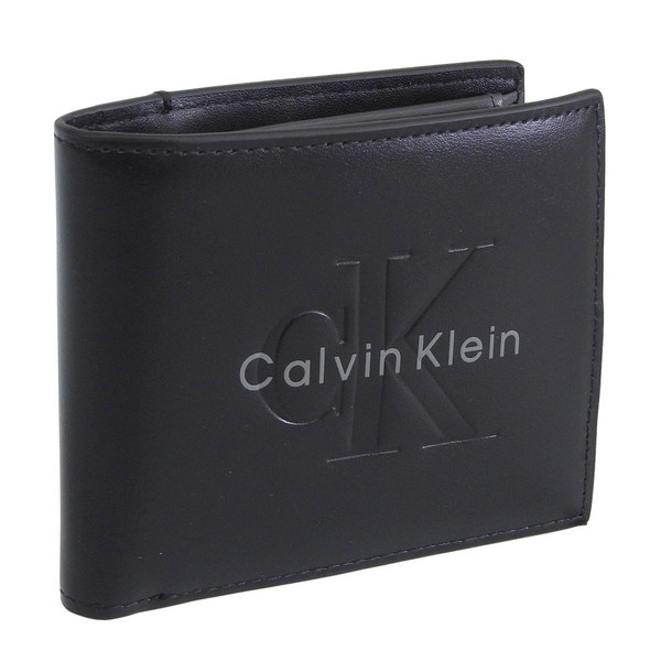 カルバンクライン 財布 メンズ 二つ折り財布 アウトレット レザー ブラック BOLD BILLFOLD W/COIN 4D1156G-001 CALVIN KLEIN