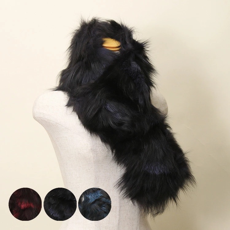 シルバーフォックス ロング ファー マフラー