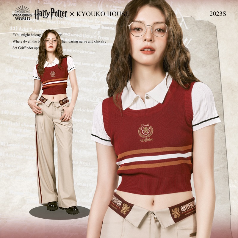 ハリー・ポッター ジョイント ストライプ ベスト トップス セーター 夏