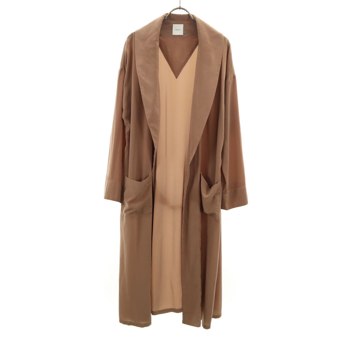 ロングコート ブラウン レディース 古着