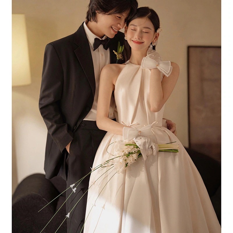 ウェディングドレス 白 結婚式 花嫁 サイズオーダーメイド可能 成人式 お呼ばれ ウェディング 演奏会 二次会 パーティードレス 前撮り ワンピース ロングドレス 4