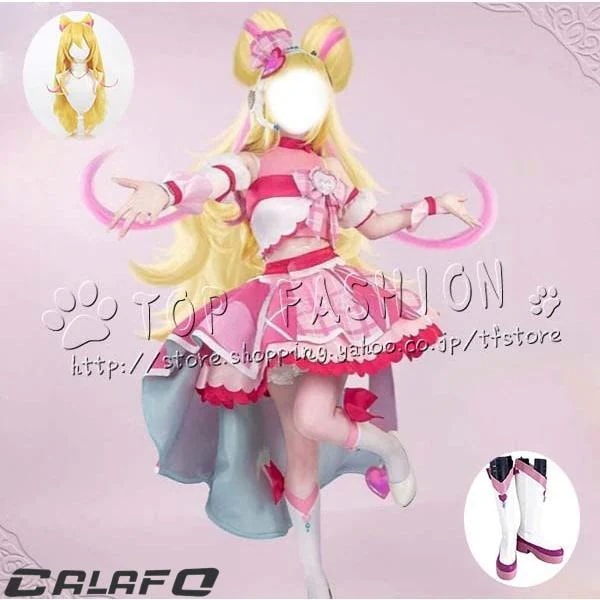 【期間限定】キミとアイドルプリキュア 風 咲良うた Cure Idol コスプレ衣装 ウィッグ コスチューム ハロウィン クリスマス