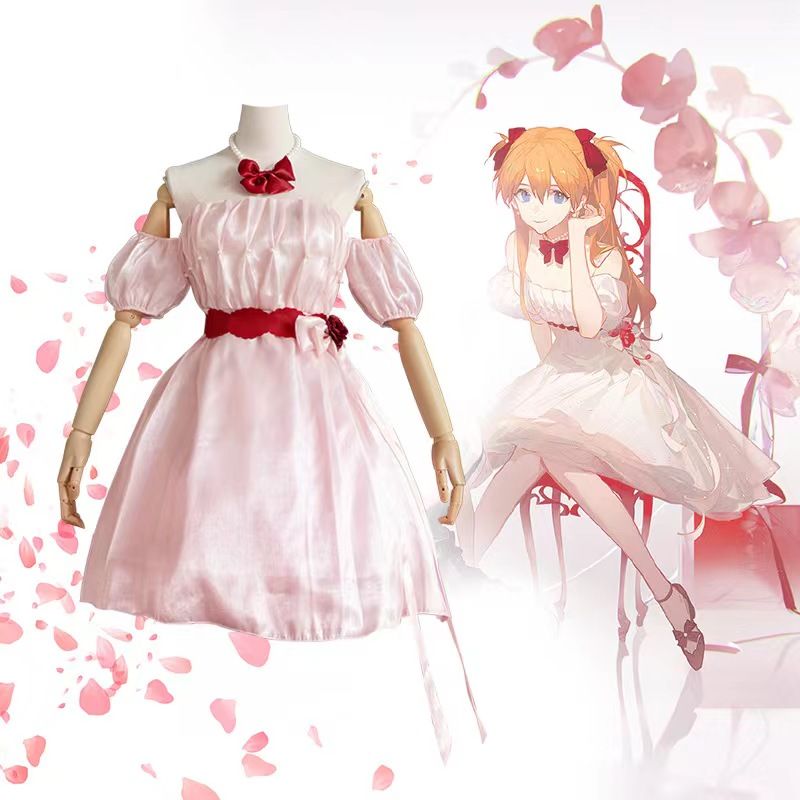 カカカラ アスカ 花言葉コススーツ Eva 新世紀エヴァンゲリオン コスドレス ドレス一式セット