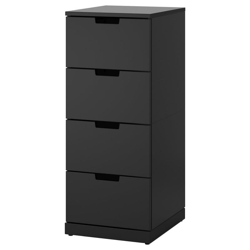 NORDLI ノールドリ チェスト（引き出し×4） - チャコール 40x99cm