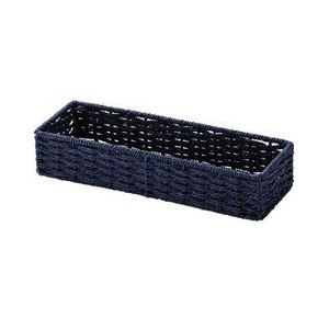 (まとめ) ペーパーカトラリーケース/収納ケース ネイビー 幅26奥行9高さ5cm キッチン用品 40個セット
