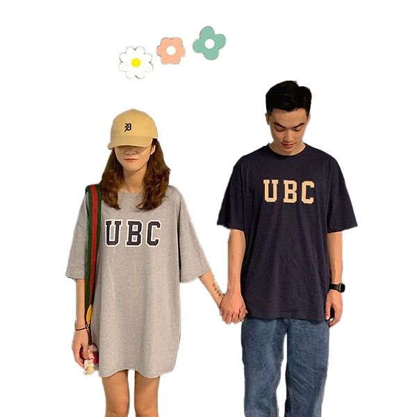 ペアルック カップル ペア Tシャツ 即納 グレー ネイビー 半袖 古着加工 2162006 春夏