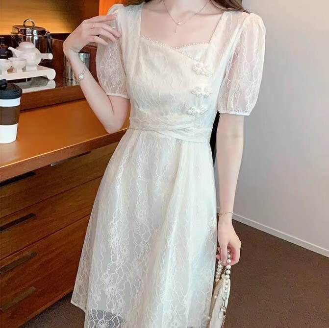 ワンピース ワンピドレス ひざ丈 半袖 レース かわいい 大人可愛い きれいめ カジュアル 大人 上品 おしゃれ お洒落 かっこいい 大人女子 ラブリー キュート ガーリー 個性的 クール セクシー