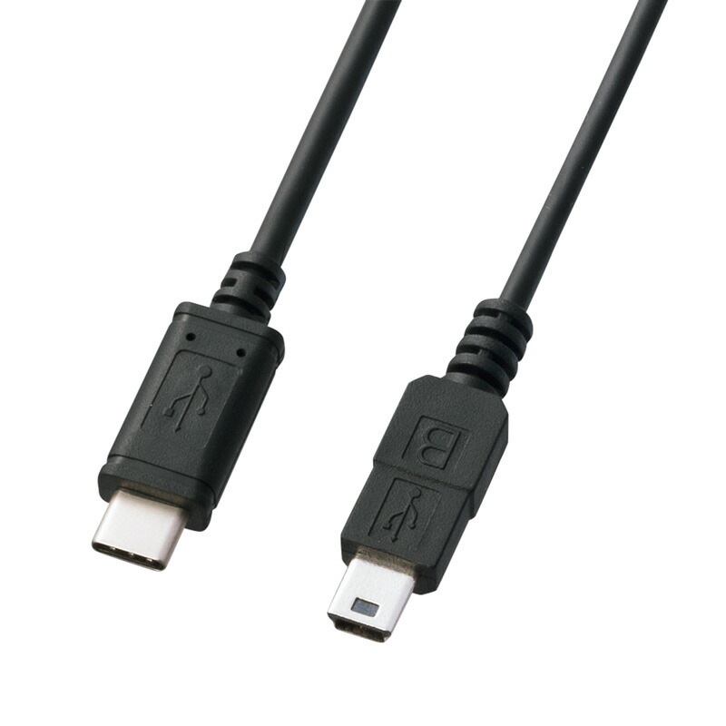 （まとめ買い）USB2.0 Type-C-miniBケーブル 1m ブラック KU-CMB10 [x3]