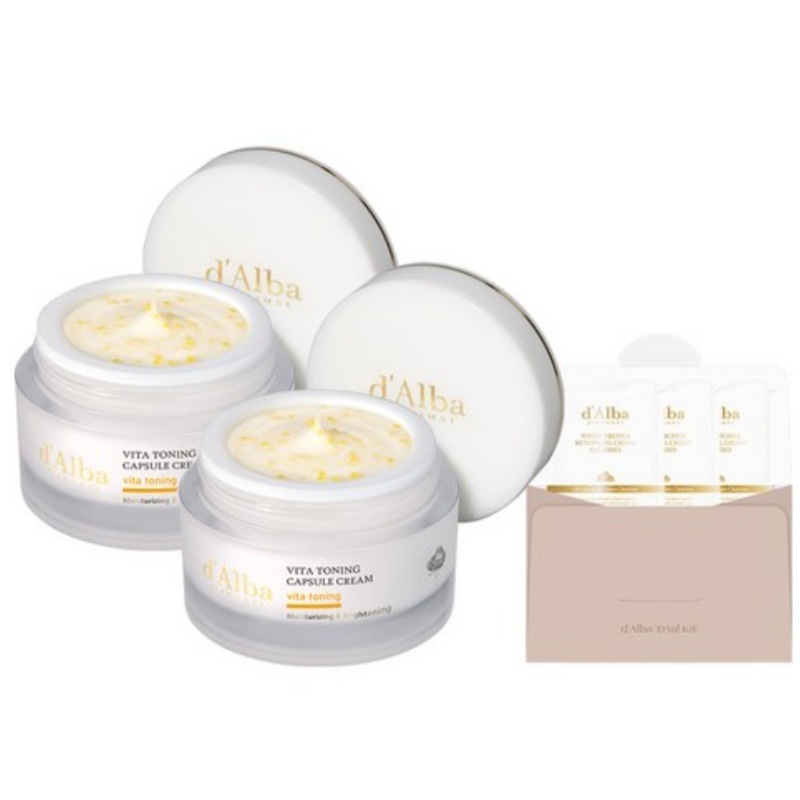 【セット】ビタトーニング カプセルクリーム 55g×2本 + セラムクレンザー 3ml×3本ブライトニング 保湿 韓国コスメ