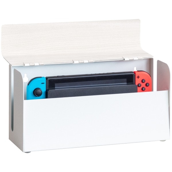 TEERゲーム機ケース 約幅28x奥行き9x高さ14cm ホワイト 完成品収納用品