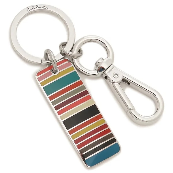 キーホルダー マルチストライプ ユニセックス M1AKEYRMSTAG 92 MEN KEYRING SIGNATURE STRIPE MULTICOLOUR
