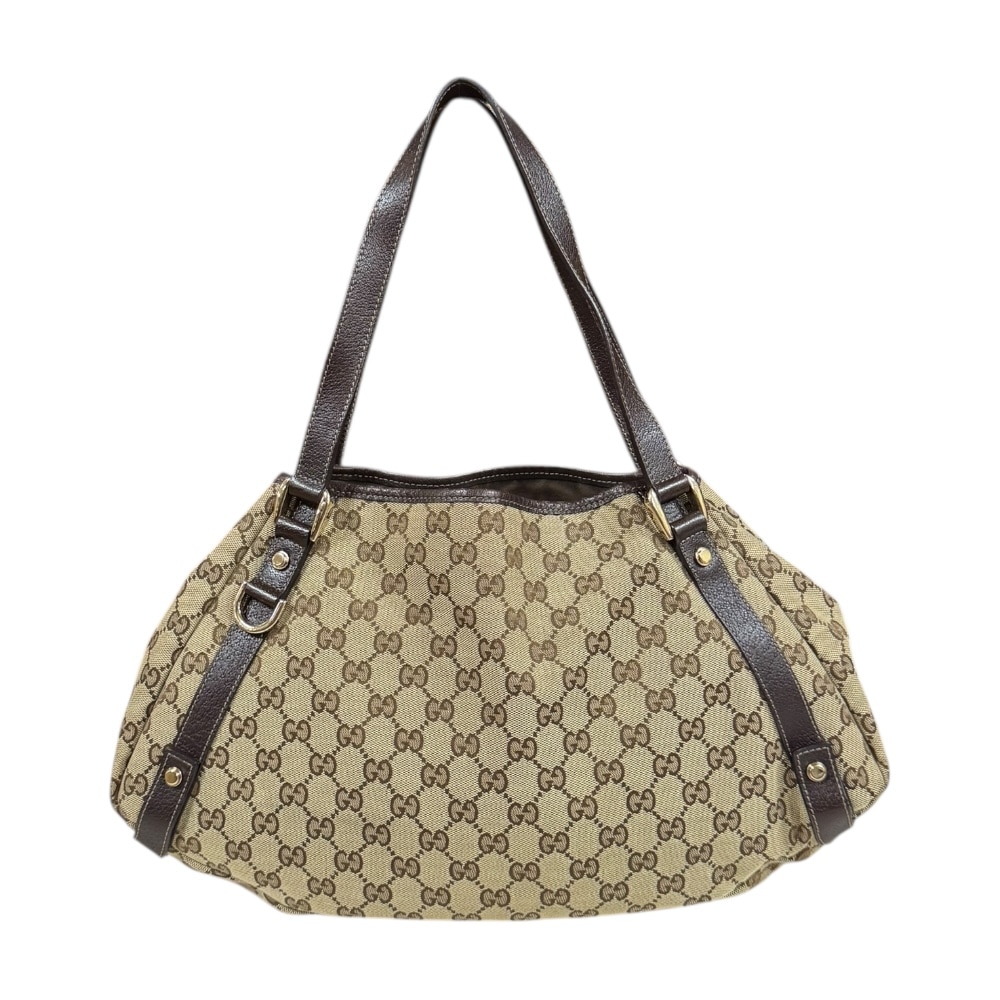 グッチ アビー トートバッグ GGキャンバス 130736 ベージュ GUCCI 中古