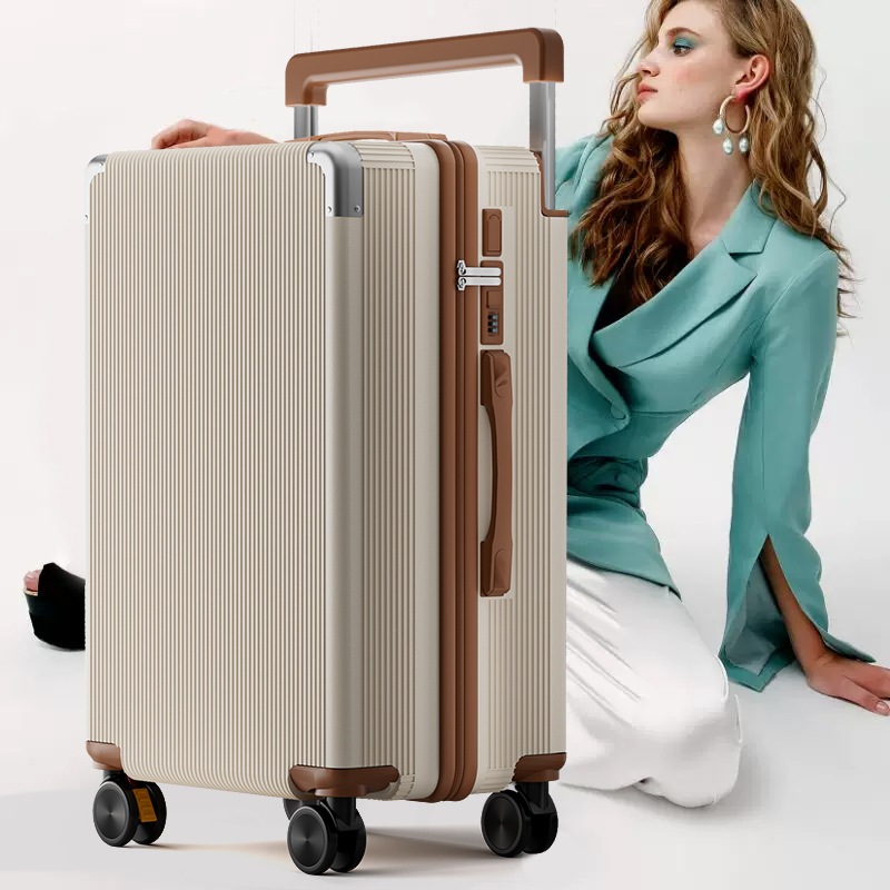 2024新しい高品質ワイドトロリースーツケース軽量ブレーキホイールトロリーケース多機能大容量スーツケース